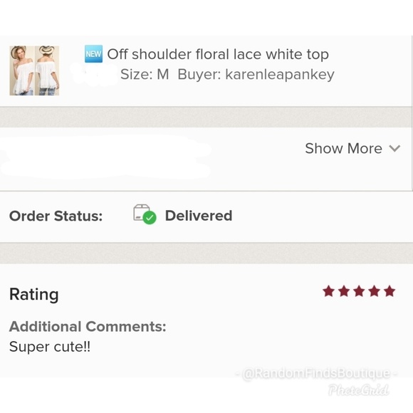 ❤LAST ONE L❤Off shoulder floral lace white top - Picture 8 of 8